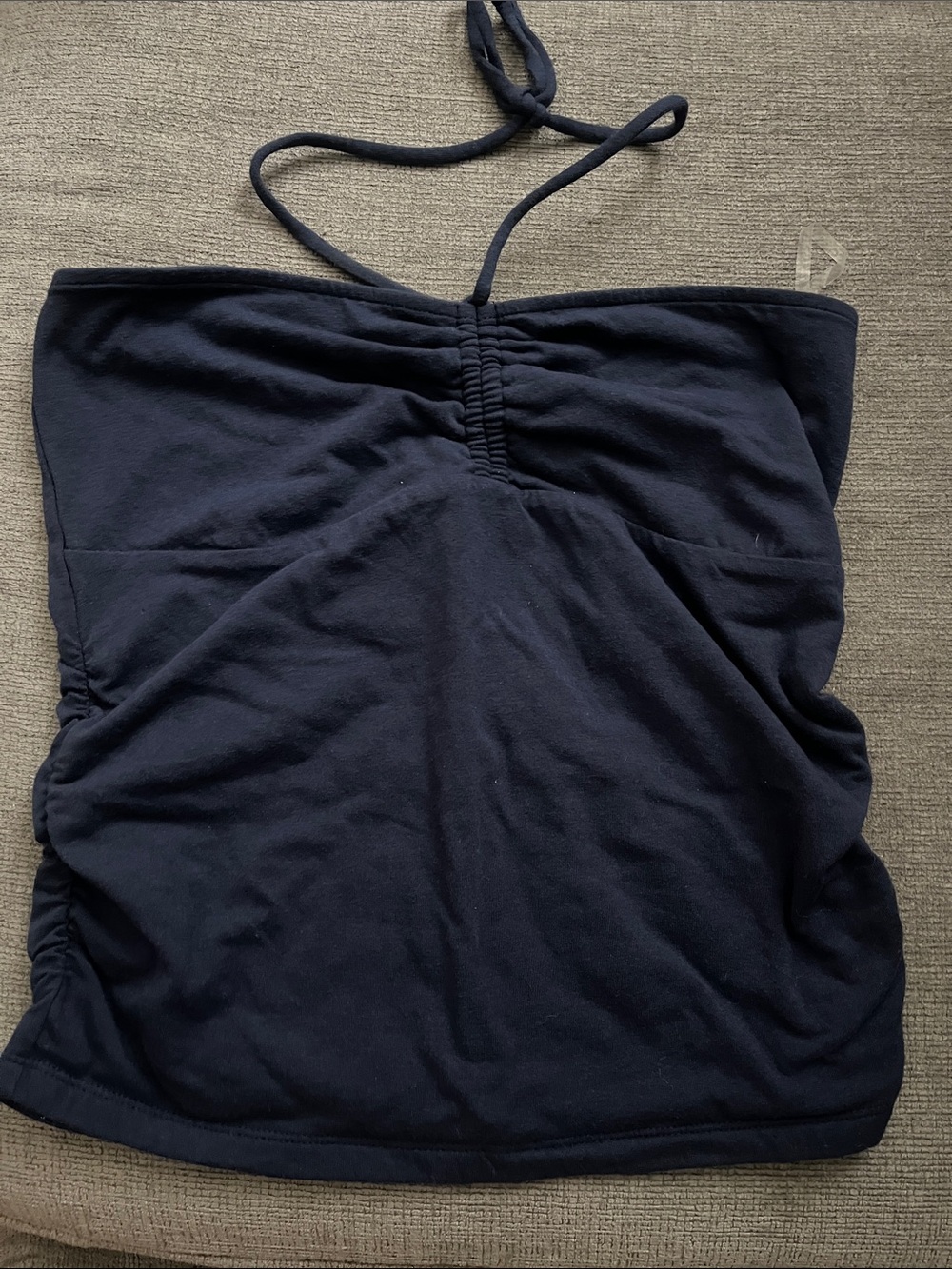 Aeropostale Navy Strapless Ruched Halter Camisole